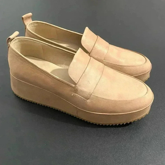 Eileen Fisher Tan Platform Loafers - Picture 5 of 13
